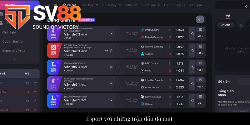 Esport với những trận đấu đã mắt