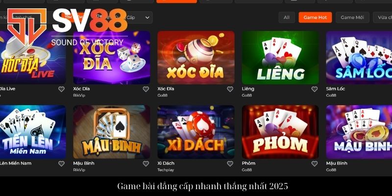 Game bài đẳng cấp nhanh thắng nhất 2025